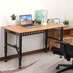 OLBRUS 48" Adjustable Heavy-Duty Workbench with Outlet