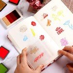 22-Piece Acrylic Stamp Block and Ink Set