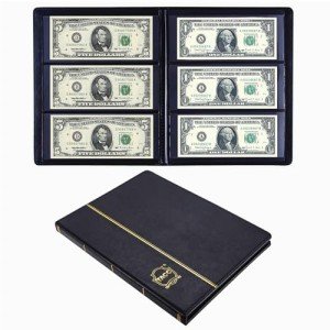 60-Pocket Leather Dollar Bill Holder - Black
