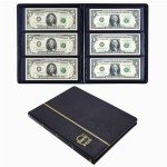60-Pocket Leather Dollar Bill Holder - Black