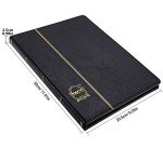 60-Pocket Leather Dollar Bill Holder - Black