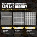 Heat-Resistant Coin Collection Book with 360 Pockets