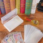 200 PCS Clear Currency Sleeves with Storage Box