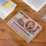 200 PCS Clear Currency Sleeves with Storage Box