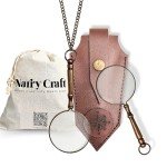 Vintage Leather Case Magnifying Glass Locket
