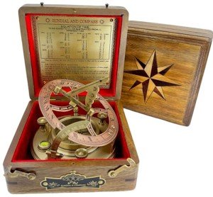 Brass Nautical Sundial Compass - Vintage Style Gift
