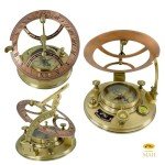 Brass Nautical Sundial Compass - Vintage Style Gift