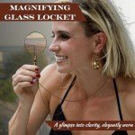 Vintage Leather Case Magnifying Glass Locket