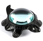 Antique Black Turtle Magnifier – 10X Zoom Paperweight