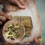Brass Nautical Sundial Compass - Vintage Style Gift