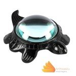 Antique Black Turtle Magnifier – 10X Zoom Paperweight