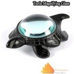 Antique Black Turtle Magnifier – 10X Zoom Paperweight