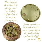 Brass Nautical Sundial Compass - Vintage Style Gift
