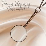 Vintage Leather Case Magnifying Glass Locket