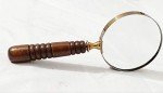 DECONOOR Antique Brass Handheld Magnifier - 10X
