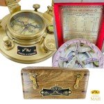 Brass Nautical Sundial Compass - Vintage Style Gift