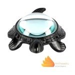 Antique Black Turtle Magnifier – 10X Zoom Paperweight