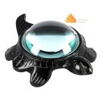 Antique Black Turtle Magnifier – 10X Zoom Paperweight