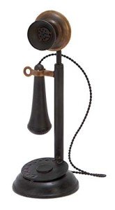 Vintage Metal Telephone Sculpture for Home Decor