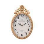 Antique Gold Oval Wall Clock for Any Space