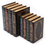 Tosnail 2 Pack Vintage Wooden Book Boxes