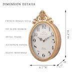 Antique Gold Oval Wall Clock for Any Space
