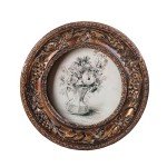 Vintage Mini 3x3 Round Picture Frame - Bronze Gold