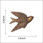 Vintage Hand-Painted Bird Wall Art Sculpture