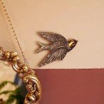 Vintage Hand-Painted Bird Wall Art Sculpture