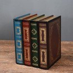 Tosnail 2 Pack Vintage Wooden Book Boxes