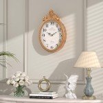 Antique Gold Oval Wall Clock for Any Space