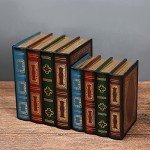 Tosnail 2 Pack Vintage Wooden Book Boxes