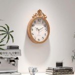Antique Gold Oval Wall Clock for Any Space