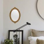 Vintage Oval Wall Mirror for Bedroom & Living Room