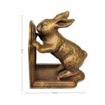 Heavy Duty Cast Iron Bunny Bookend Decor