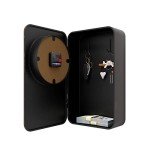 Retro Wall Clock with Hidden Safe for Decor