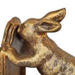Heavy Duty Cast Iron Bunny Bookend Decor
