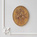 Gold Flower Wall Art Sculpture for Home Decor