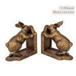 Heavy Duty Cast Iron Bunny Bookend Decor