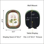 Vintage Mini Floral Picture Frame - 2.5x3.5 Inches