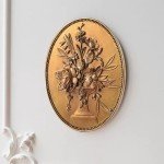 Gold Flower Wall Art Sculpture for Home Decor