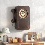 Retro Wall Clock with Hidden Safe for Decor