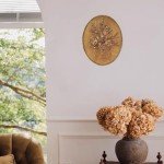 Gold Flower Wall Art Sculpture for Home Decor