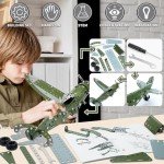 Metal Airplane Model Building Kit for Ages 8+
