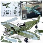 Metal Airplane Model Building Kit for Ages 8+