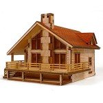 Wooden Garden House Model Kit with Deck