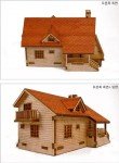 Wooden Garden House Model Kit with Deck