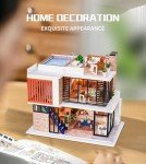 Miniature Dollhouse Kit with Furniture & Music Box