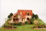 Wooden Garden House Model Kit with Deck