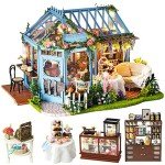Cute DIY Miniature Dollhouse Kit - Rose Garden Tea House